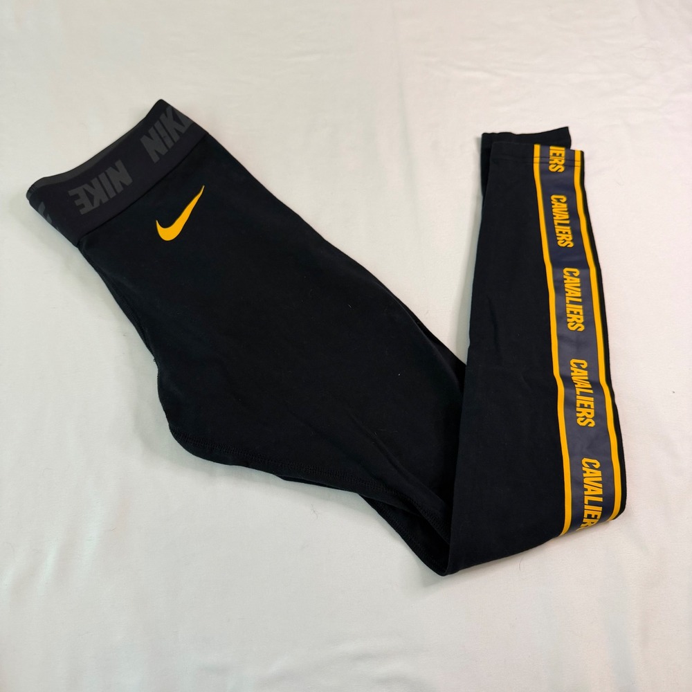 Nike Cleveland Cavaliers NBA Leggings Black Yellow Womens Small Athletic Tights